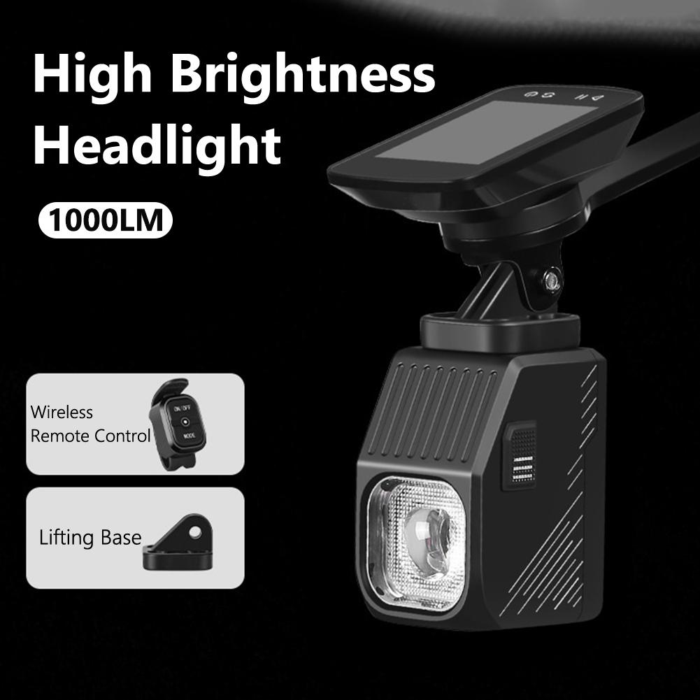 LED Bicycle Hanging Light with Cut-off Line Beam Cycling Flashlight Remote Control High Brightness Bike Light for Night Riding