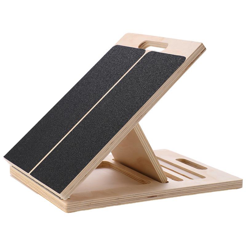 Adjustable Wooden Inclined Board for Calf Stretching and Rehabilitation