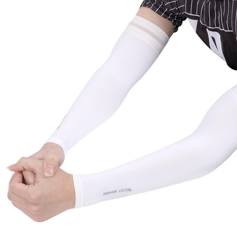 WEST BIKING Ice Silk Arm Sleeves UPF 50+ Sun Protection Moisture-Wicking Breathable Bicycle Sleeves Cycling Running Fishing Gear