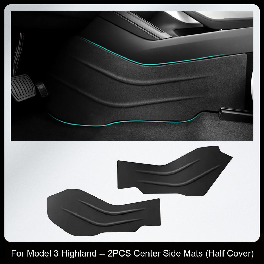 For Tesla Model 3 Highland 2024 Door Sill Strip Guard Mat Trunk Threshold Protector Side Anti-kick Pad Magic Hook Installation