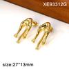 European Geometric Gold-Plated Titanium Steel Earrings for Women - Chic Metallic Ear Ornaments