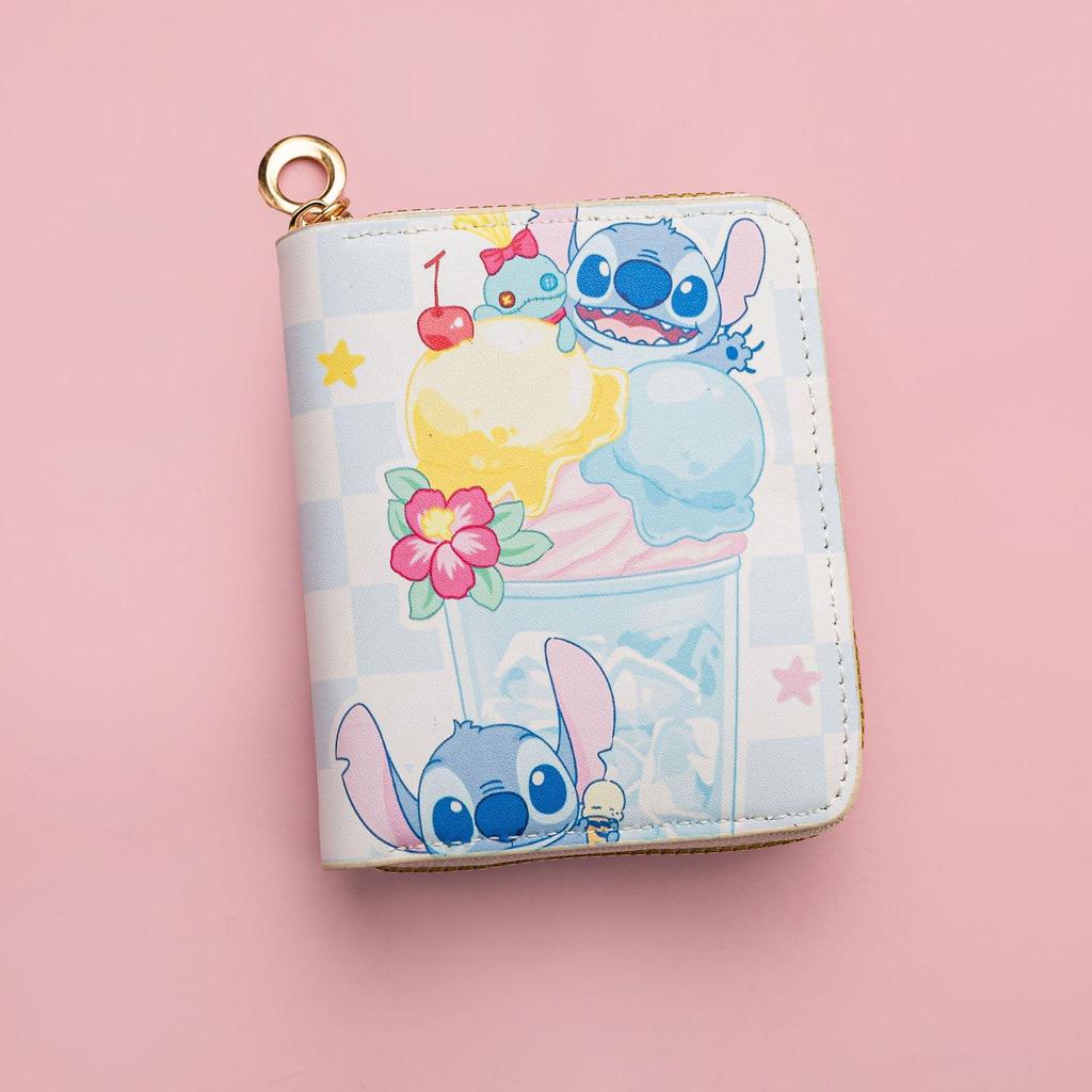 European & American Style Cartoon PU Wallet: Student Zipper Coin Purse, ID & Card Holder