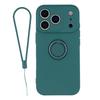 For iPhone 17 Pro Silicone Case with Strap Ring Kickstand Phone Cover