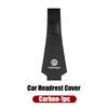 Leather Car Headrest Anti Dirty Protective Cover For VW Tiguan CC Jetta Polo Golf Passat Scirocco T-ROC TouaregNO4