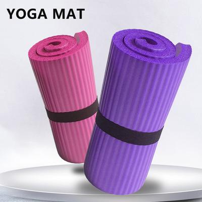 60x25x1,5cm Yogamatta Planka Pilates Yoga Dans Fitness Rehabiliteringsträning Nbr Golvmatta Bärbar Sportutrustning