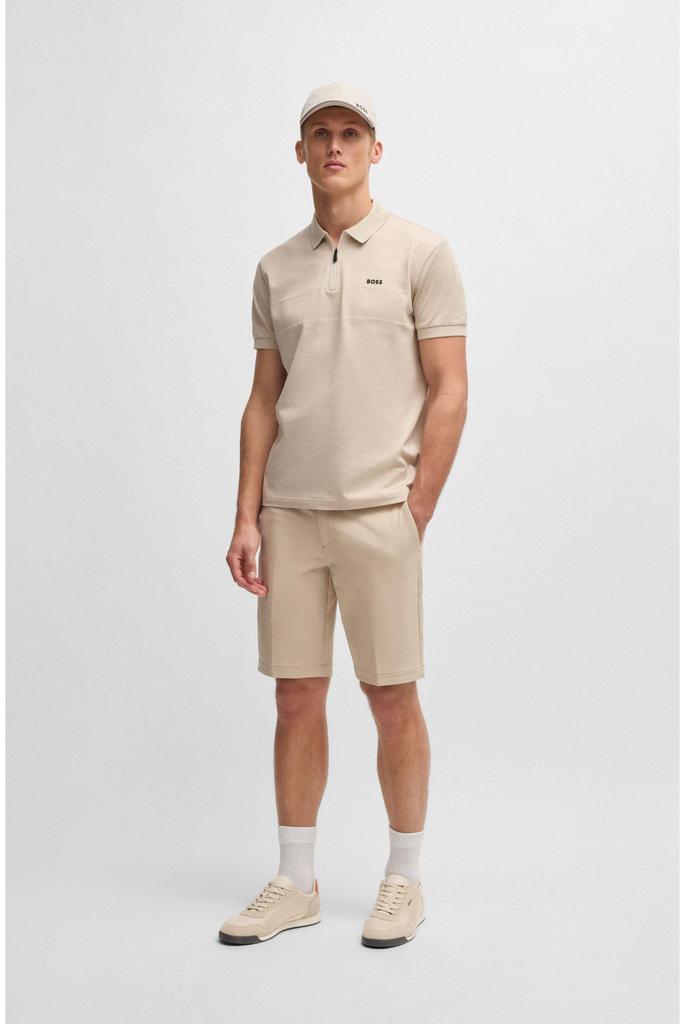 BOSS Sneakers aus Materialmix mit Wildleder Größe Beige Herren Schnürdetails, 42,