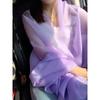 New Plain Long and Thin Chiffon Sunscreen Shawl Spring and Autumn Solid Color Candy Color Scarf Beach Towel
