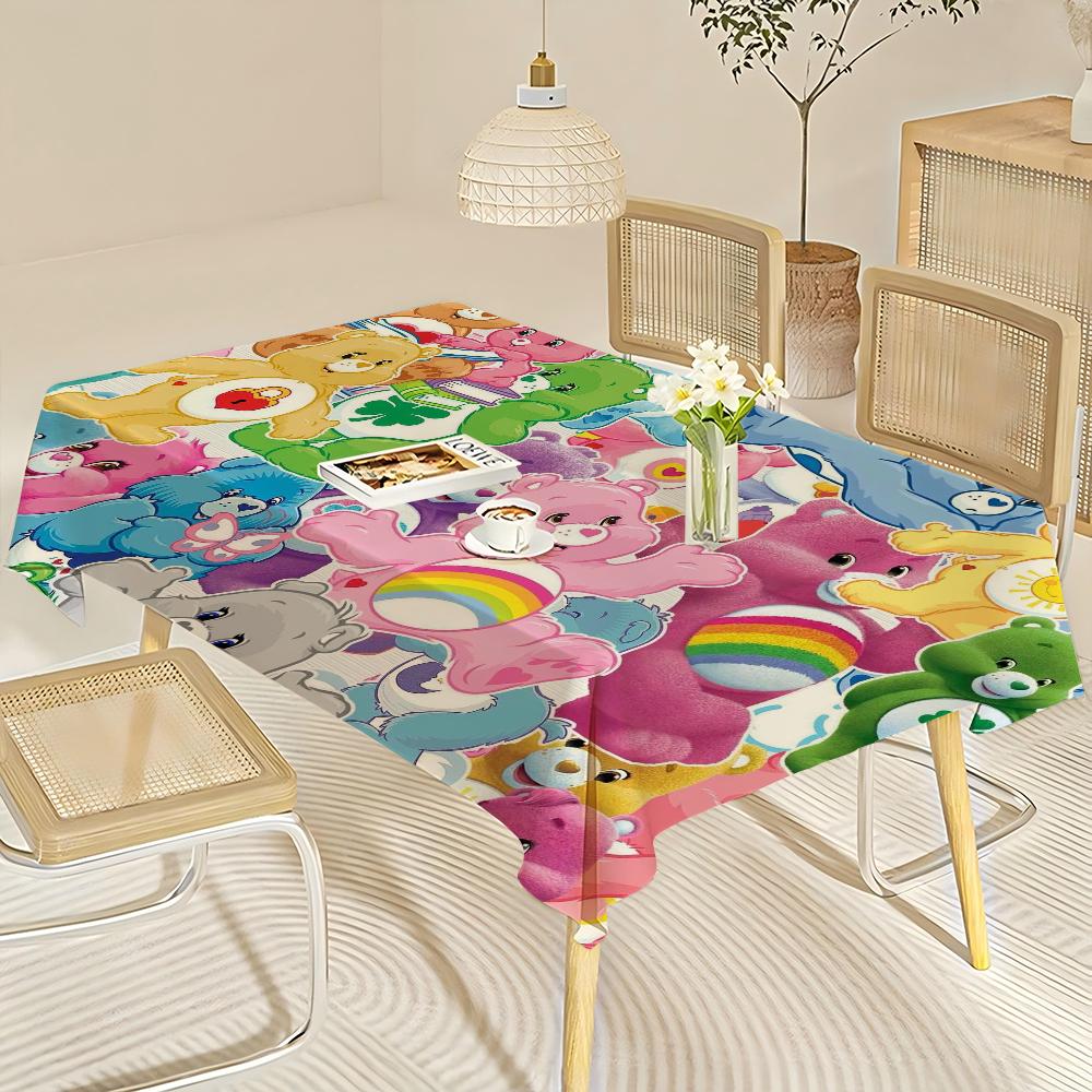 C-Care-B-Bears Tovaglia Rettangolare Decorazione Tavola Riutilizzabile Impermeabile Tessuto per Tavolo da Cucina e Sala da Pranzo Decorazione Festa Festiva