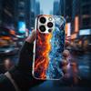 Ice and Fire Phone Case High-end Phone Case Electroplated Glass TPU PhoneCase for iPhone 17 16 15 14 13 12 11pm Pro Plus