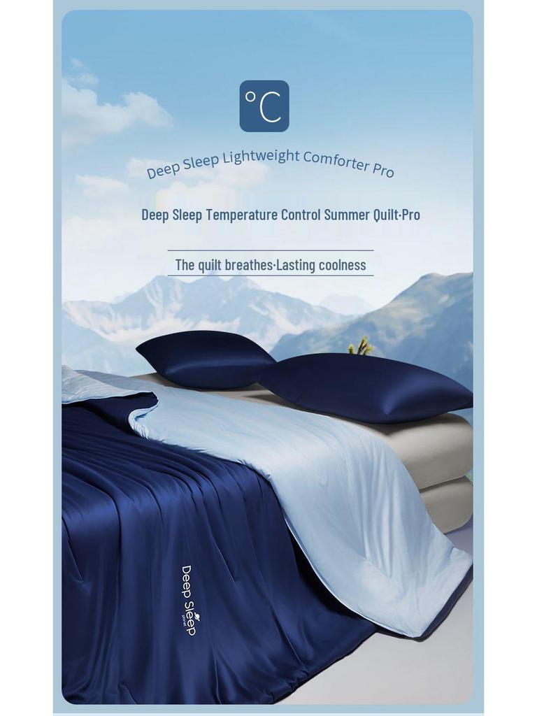 Breathable Cotton Summer Quilt for Cool Sleep - Temperature Control, Comfortable, for Single or Double Bed