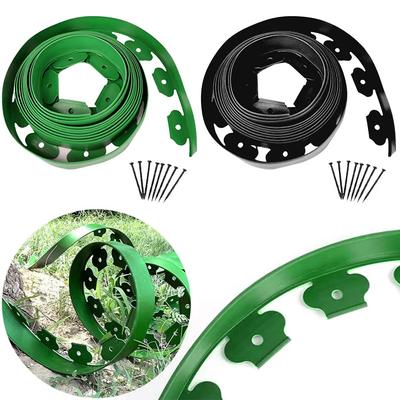 5/10M Garden Landscape Edging No Dig with Anchoring Spikes Flexible Lawn Edging Garden Building For Garden Flower Beds and Lawn