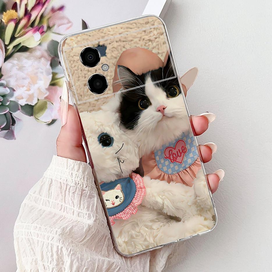 For Xiaomi Poco M4 5G Case New Luxury Painted Cover Liqiud Silicone Phone Case For Xiaomi Poco M4 Pro 4G PocoM4 Pro 5G Soft Bags