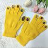 Faux Diamond Knitted Gloves Women Cotton Thickened Winter Gloves Windproof Riding Outdoor Mittens Fashion Accessories