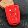 Silicone Rubber Car Key Cover Case Shell Holder Bag Set For Cadillac Escalade Esv Xts Ats Cts Srx 6Bt 6 Buttons Cover Case