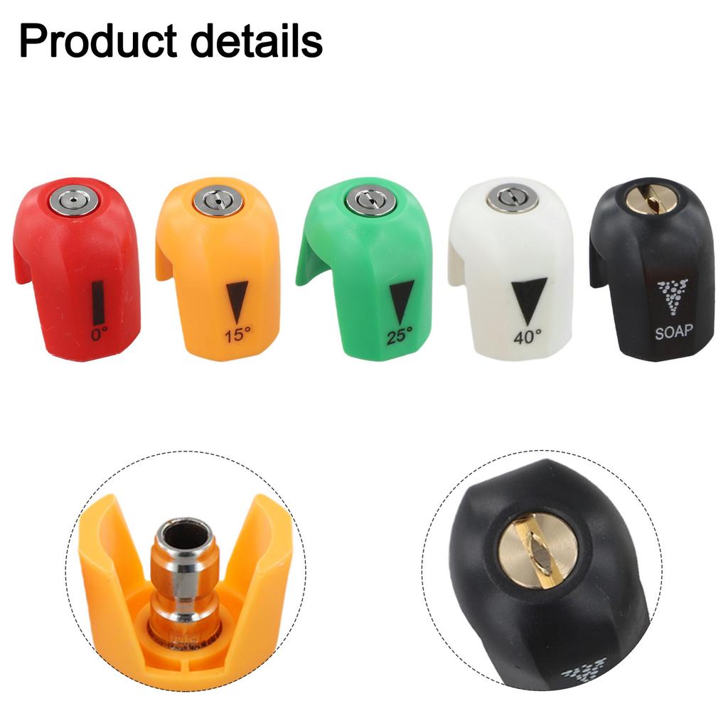 1.37*0.78in Nozzle Tips Set Compatible Pressure Washer Accessories High Pressure Performance For SPX 3000 Series
