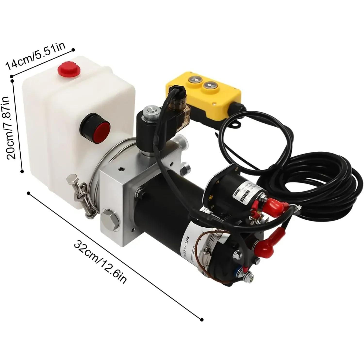 

Electric Hydraulic Pump, 12V Hydraulic Press, Single-Acting Hydraulic Unit, Hydraulic Power Source for Tipping EU