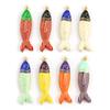 Doreen Box 1 Stück Messing Fisch Anhänger 18 Karat Vergoldet Emaille Fisch Tier Ozean Schmuck Charms für Halskette Zubehör 5,6 cm x 1,5 cm