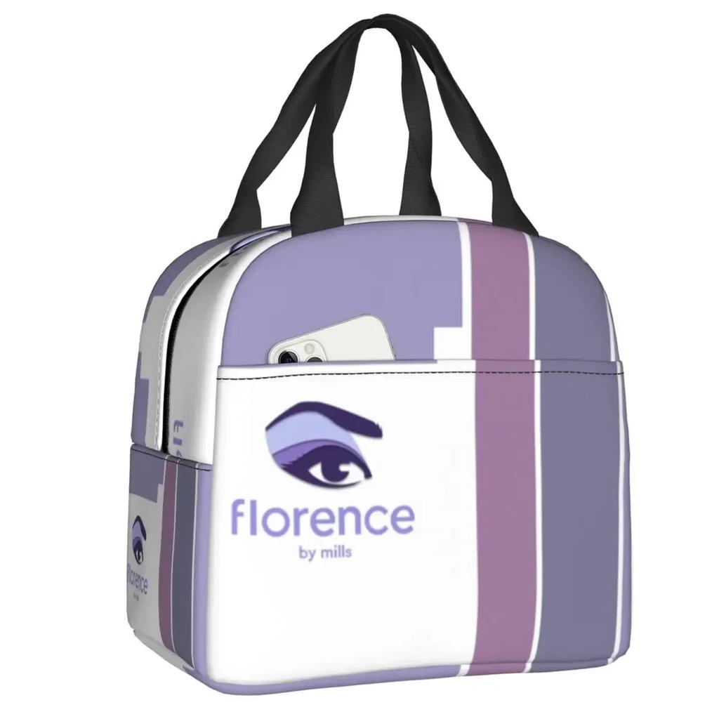 Florence By Mills Izolovaná taška na oběd pro venkovní piknik Nepropustná termotaška Chladicí taška na bento box Ženy Děti Školní tašky na jídlo
