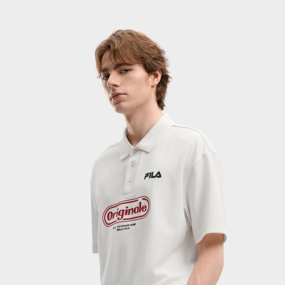 FILA Original Retro Sport Simple Short Sleeve Polo Shirt Men tops F11M639102F-WT