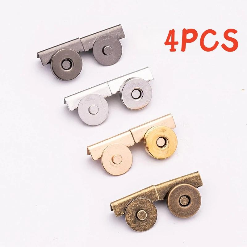 Bag Snap Buttons Metal Seamless Magnetic Buckle Clasp For Tote Bags Clothing And Diy Crafts No-Sewing Clip Closures Set