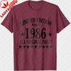 Limited Edition Made in 1986 All Original Parts Funny TShirt Vintage Style Casual Unisexs Shirt Birthday Gift for Father Clothing
