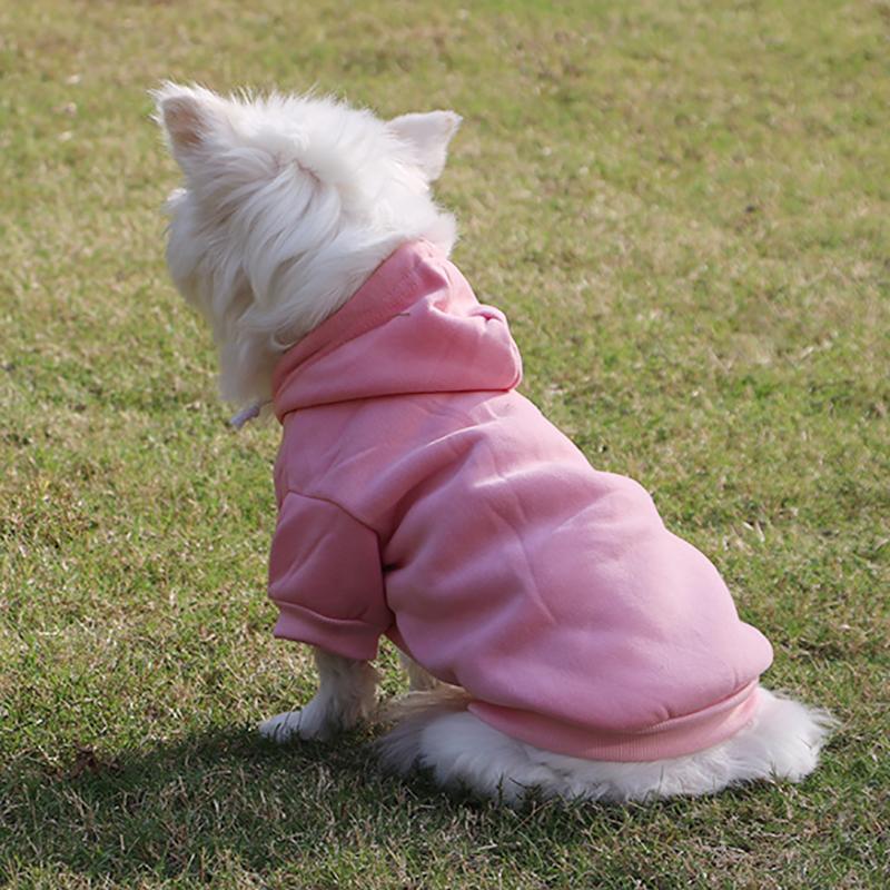Polarowa bluza z kapturem dla psa, dwunożny pulower, sweter dla zwierzęcia, ciepłe ubranka dla szczeniaka, strój dla małego psa, przytulna odzież dla zwierzęcia, kurtka z kapturem dla zwierzęcia wielokrotnego użytku