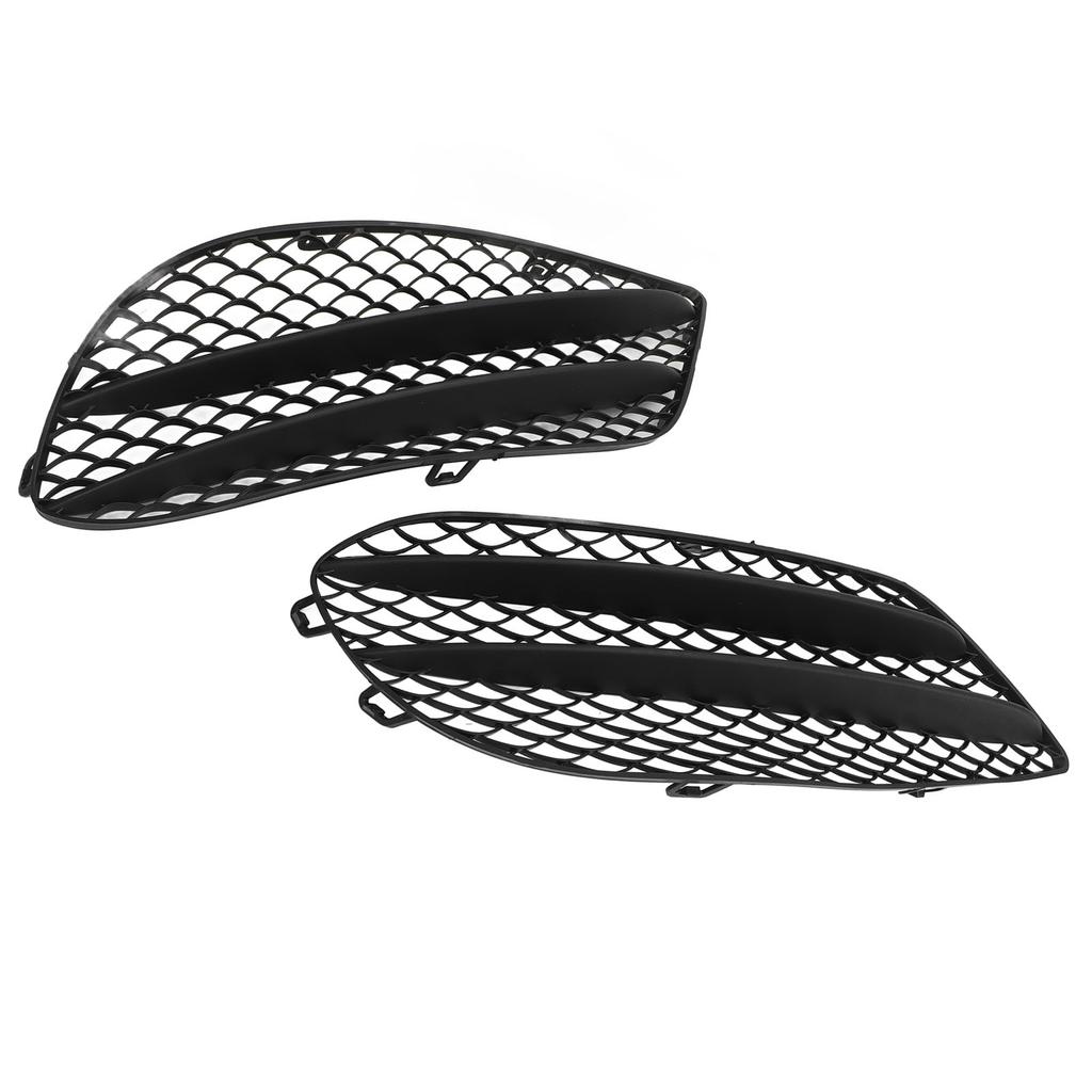1 Pair Front Bumper Fog Light Grille Black Replacement For Benz E‑Class Coupe W207 A207 C207 AMG Line 2013 to 2016