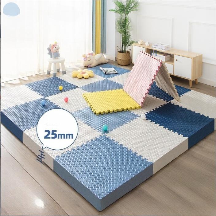 6 Pieces 2.5cm Thick Patchwork Mat Soft Foam Crawling Pad Babies Anti Slip Anti Fall Floor Children's Educational Puzzle Games