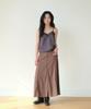 Hombadittingjeu Classic Panel Midi Skirt (Brown)
