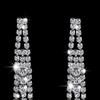 1 Set Bridal Earrings Necklace Set Rhinestone Tassels Jewelry Hollow Out Shiny Choker Necklace Earrings for Wedding