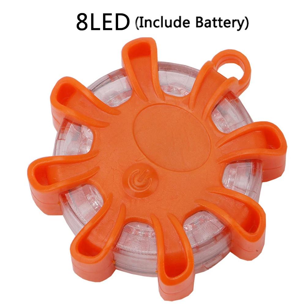 

8/12 светодиодных сигнальных огней, аварийные огни, дорожные сигнальные огни, дисковые мигающие предупреждающие огни, комплект с магнитным дорожным предупреждающим мигающим фонарем