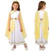 Girls Halloween Carnival Ancient Greek Roman Athena Goddesses Princess Queen Costume Greece Beauty Toga Worship Choir Dress Robe