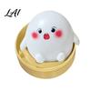 Steamed Bun Squeeze Toy Cartoon with Steamer Stress Relief Dough Gadgets Ball Sensory Fidget Toy Anti-Anxiety Hand