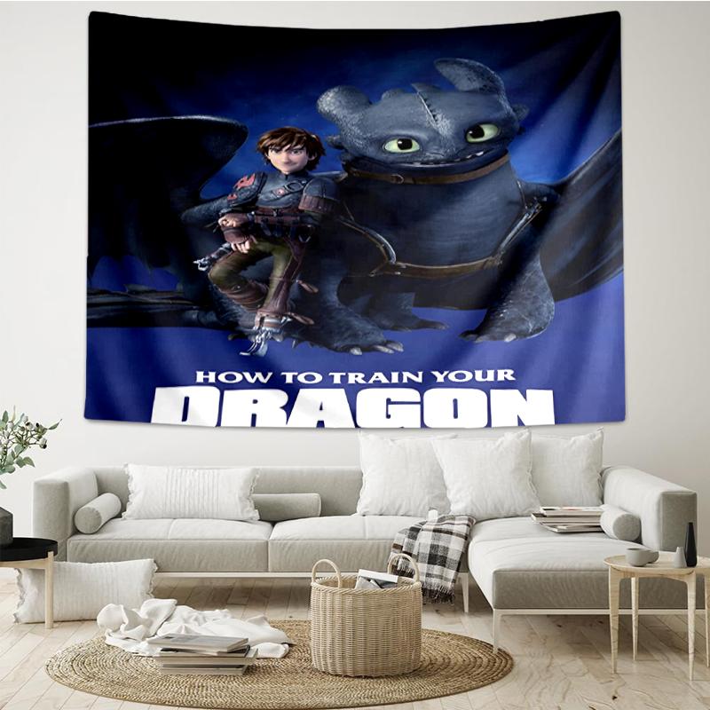 Dragon Print Tapestry, Backdrop, Easy Setup, Ideal for Bedroom, Office & Living Room, with Aesthetic Wall Hanging Decor.