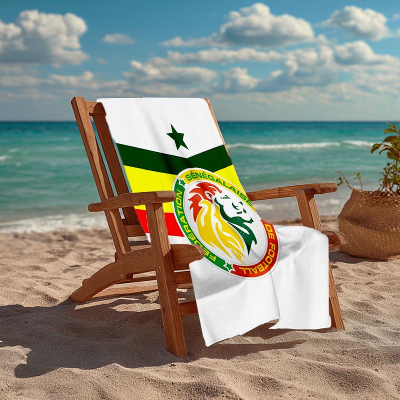 Senegal Fashion Beach Towel: Ideal for Summer Adventures Soft, Absorbent and Quick Drying Suitable for Swimming and Bathing