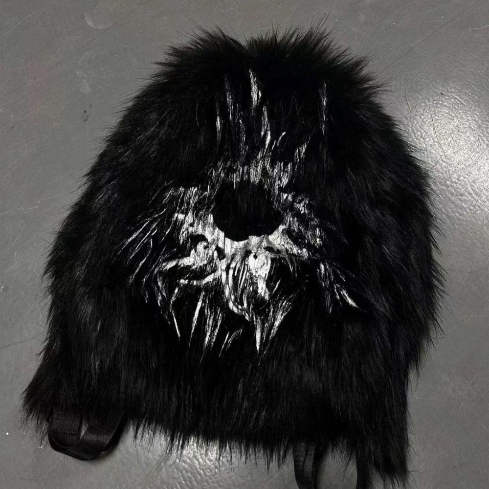 Borse Moda Inverno Zaino Soffice Peluche Grande Capacità Versatile Zaino da Uomo e Donna