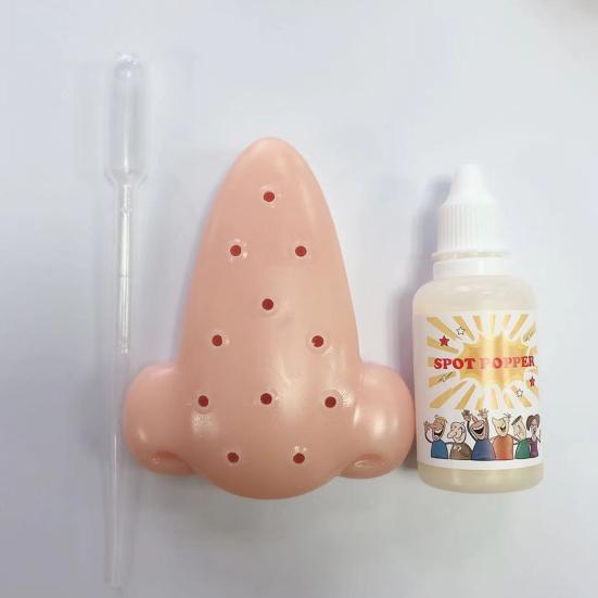 Nose Acne Popping Toy with 30ML Refill Solution Stress Relief Nose Pimple Squeeze