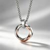 Three-ring Interlocking Necklace, Fashion Pendant, Men's and Women's Same Hip-hop Trendy Cold Versatile Neck Chain