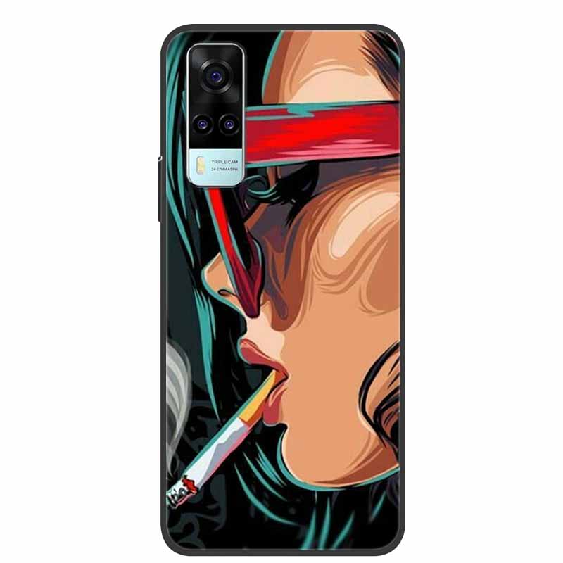 For vivo Y31 2021 Case Shockproof Soft silicone TPU Back Cover For Vivo Y53S 4G Y31 2021 Y 31 Case V2036 Phone Case Cute Cartoon