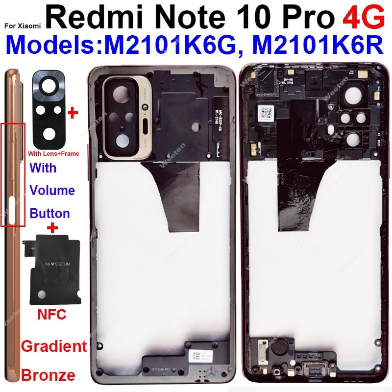 Per Xiaomi Redmi Note 10 Pro Max Telaio Centrale Supporto Cornice con Tasti Laterali Volume Cover Alloggiamento NFC