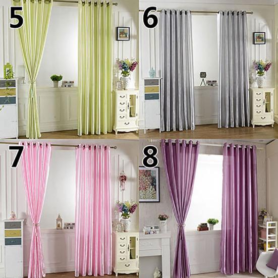 100x250cm Punching Solid Color Soft Window Blackout Curtain Bedroom Draperies