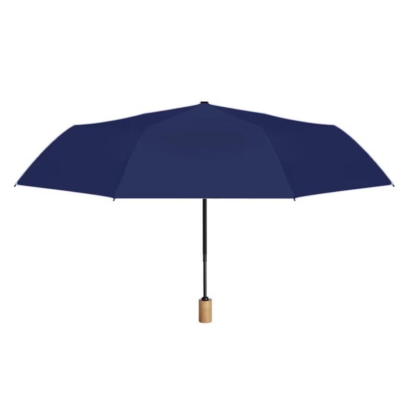 Tri-polar TP7027 Wooden Handle Manual Tri-fold Sun/Rain Umbrella