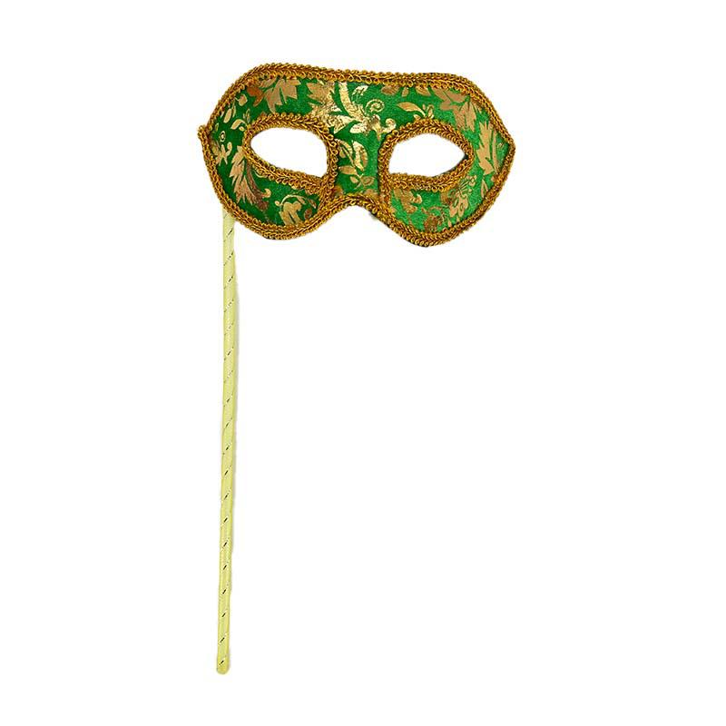 Бархатная мужская сумка-маска для Хэллоуина в джазовом стиле с плоским верхом зелёный