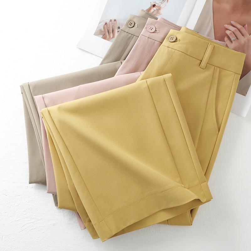 Women's Khaki Tencel Drapey Wide-Leg Pants (Spring/Autumn Style 2025)