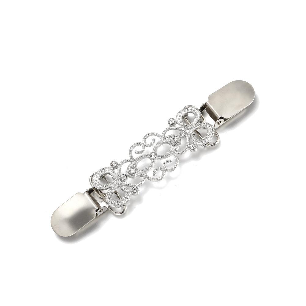 Elegant Buckle, Retro Personality Point Diamond Engraved Hollow Collar Buckle