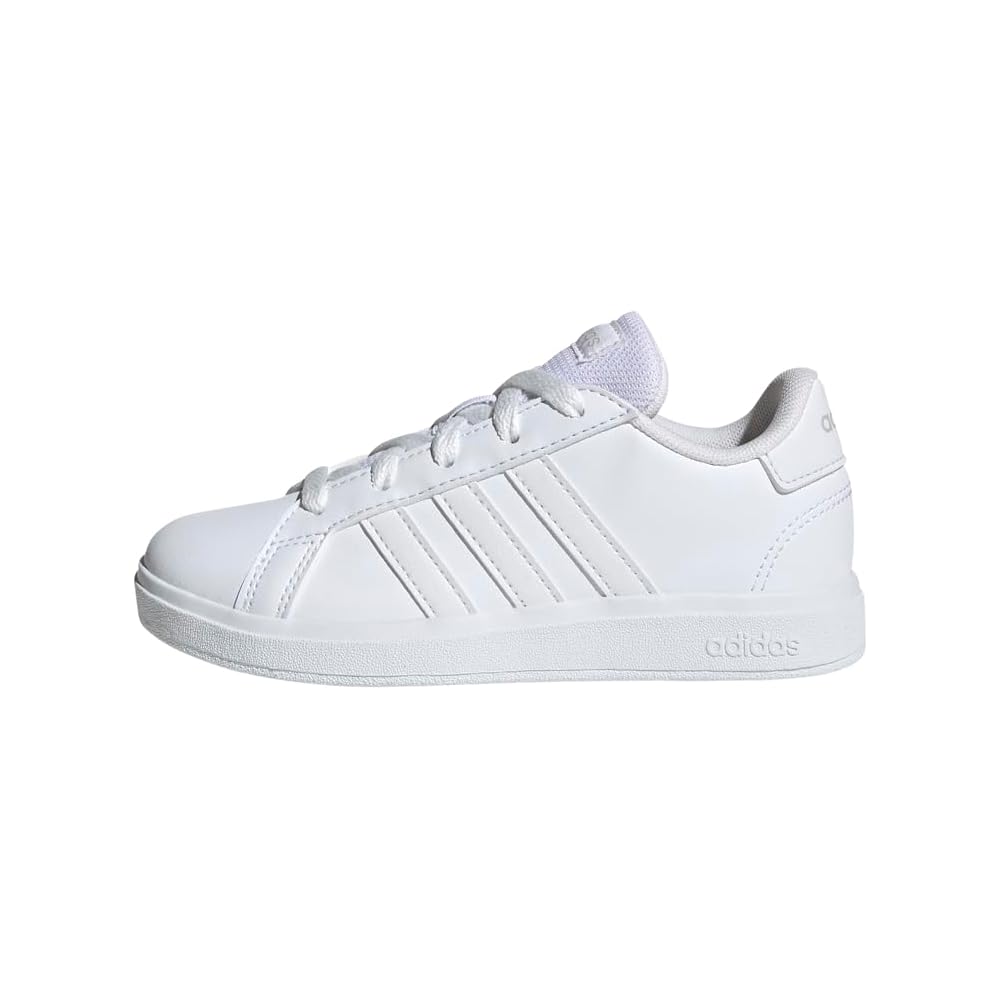 Adidas Grand Court 2.0 Kids Sneakers Unisex Footwear White/Grey 17.5 Cm