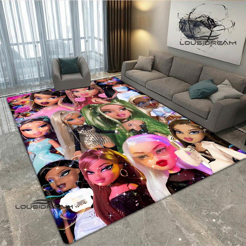 Bratz kawaii printed carpet Non-slip carpet outdoor carpets area rug Home bedroom decor rug for bedroom birthday gift