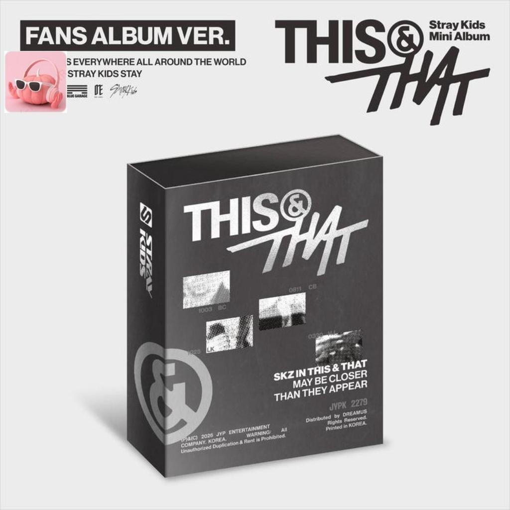 Stray Kids THIS & THAT Versiegelt Neu (FANS ALBUM Version) VORBESTELLEN