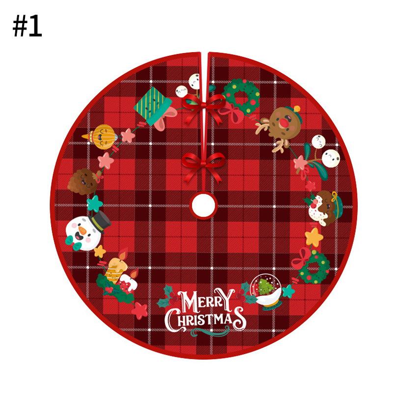 40-90cm Christmas Tree Skirt White Snowflake Xmas Tree Skirt Christmas Tree Decorative Base Carpet New Year Navidad Party Decor