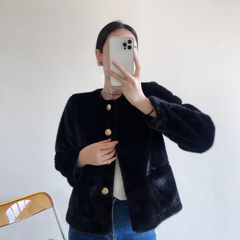 Abrigo de Invierno Grueso de Piel Sintética de Lujo para Mujer Chaqueta de Shearling Ecológica Abrigo Exterior de Moda Trendy